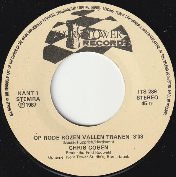 Chris Cohen - Op Rode Rozen Vallen Tranen Vinyl Singles