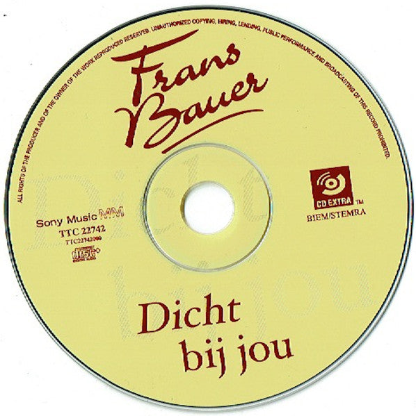 Frans Bauer - Dicht Bij Jou (CD) Compact Disc Vinyl Very Good (VG) <br> Hoes Good Plus (G+)
