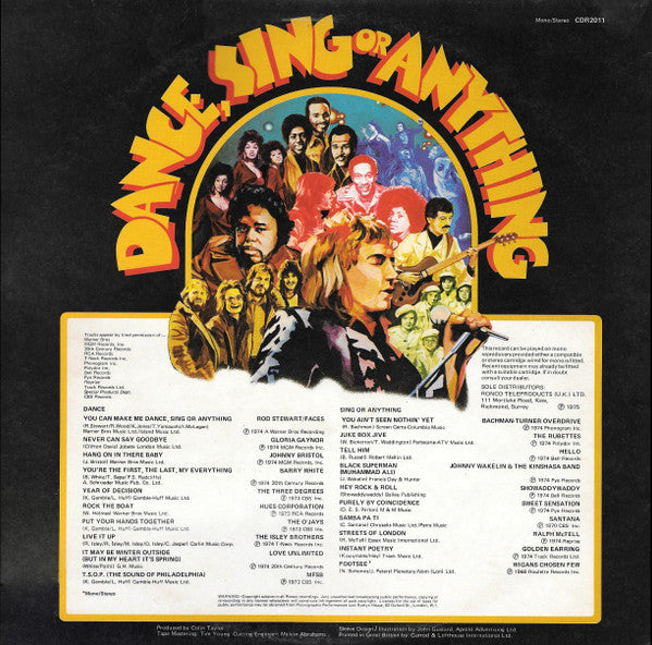 Various - Dance, Sing Or Anything (LP) Vinyl LP Vinyl Very Good (VG) <br> Hoes Good Plus (G+)