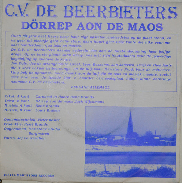 C.V. Beerbieters - Carnaval In Haare Vinyl Singles Vinyl Very Good (VG) <br> Hoes Good Plus (G+)