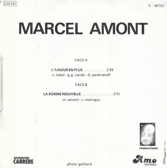 Marcel Amont - L'amour En Plus Vinyl Singles
