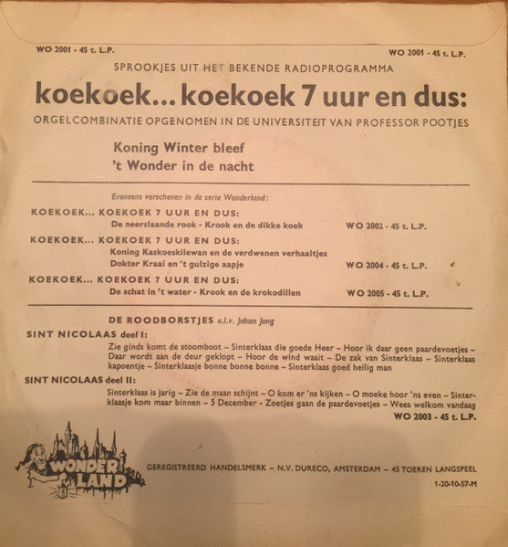 No Artist - Koning Winter Bleef Vinyl Singles Vinyl Very Good (VG) <br> Hoes Good Plus (G+)