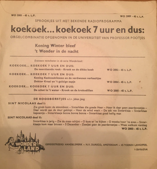 No Artist - Koning Winter Bleef Vinyl Singles Vinyl Zeer Goed / Hoesje Goed "VINYLSINGLES.NL"