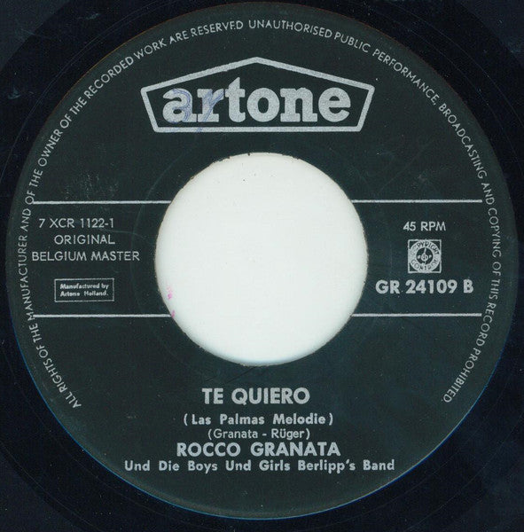 Rocco Granata - Irena Vinyl Singles Vinyl Very Good (VG) <br> Hoes Generic