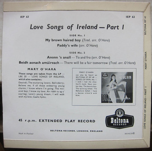 Mary O'Hara - Love Songs Of Ireland No. *