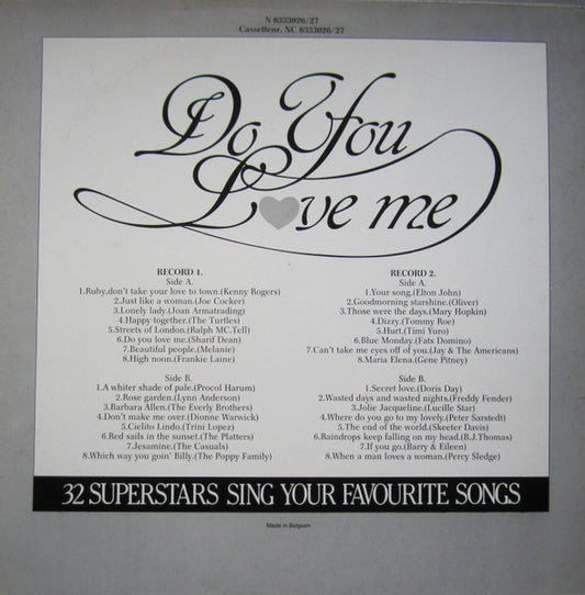 Various - Do You Love Me - 32 Superstars Sing Your Favourite Songs (LP) Vinyl LP Dubbel Vinyl Zeer Goed / Hoesje Goed "VINYLSINGLES.NL"