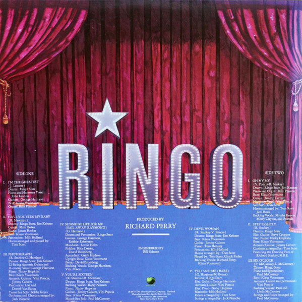 Ringo Starr - Ringo (LP) Vinyl LP Vinyl Goed / Hoes Zie Foto