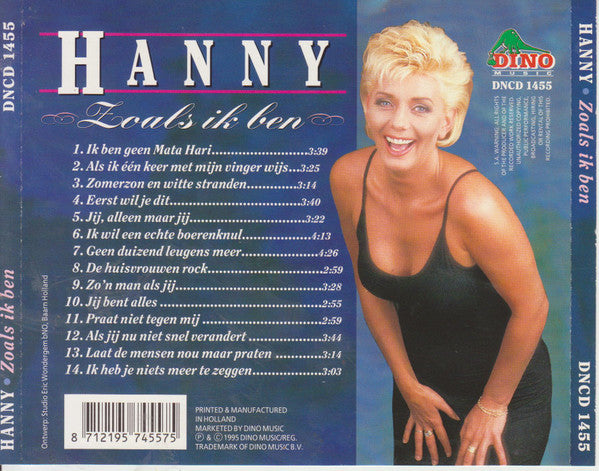 Hanny - Zoals Ik Ben (CD) Compact Disc Goede Staat