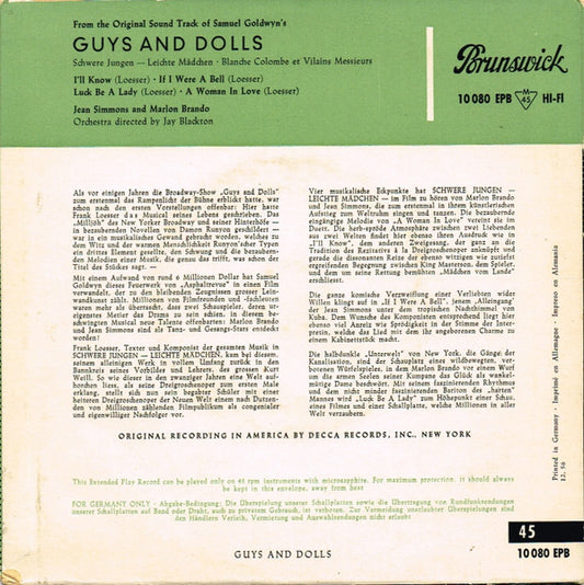Marlon Brando / Jean Simmons - Guys And Dolls