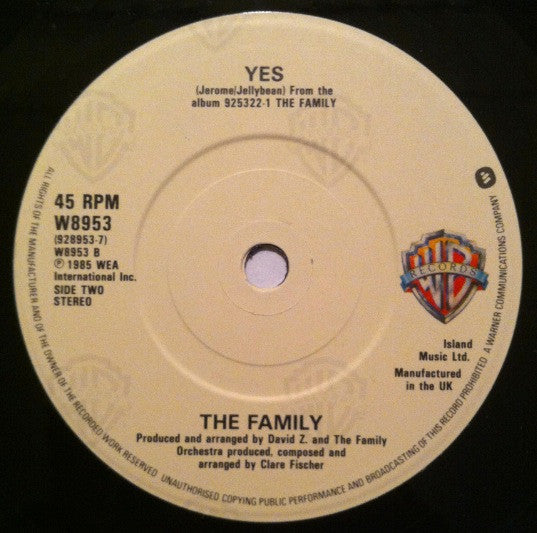 Family - Screams Of Passion Vinyl Singles Vinyl Very Good (VG) <br> Hoes Generic