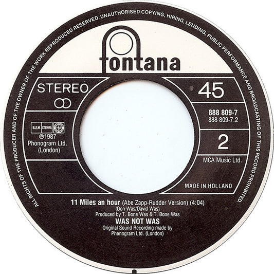 Was (Not Was) - Walk The Dinosaur Vinyl Singles Vinyl Zeer Goed / Hoesje Generic "VINYLSINGLES.NL"