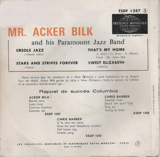 Acker Bilk - Créole Jazz Vinyl Singles Vinyl Zeer Goed / Hoesje Goed "VINYLSINGLES.NL"