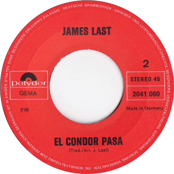 James Last - Happy Brasilia Vinyl Singles Vinyl Very Good (VG) <br> Hoes Generic