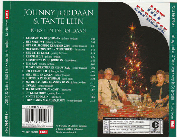 Johnny Jordaan & Tante Leen - Kerst In De Jordaan (CD) Compact Disc Goede Staat