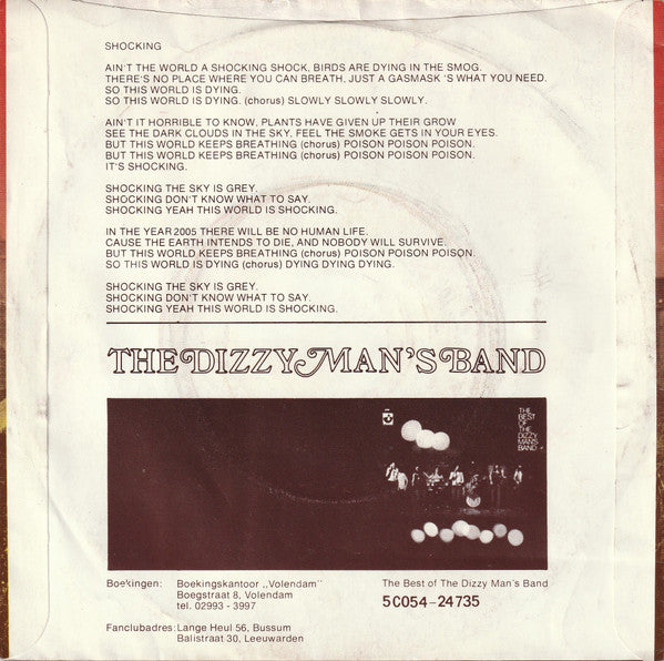 Dizzy Man's Band - Shocking Vinyl Singles Vinyl Very Good (VG) <br> Hoes Good Plus (G+)