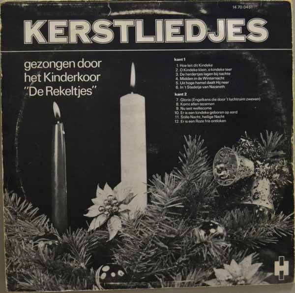 Kinderkoor De Rekeltjes - Kerstliedjes (LP) Vinyl LP Vinyl Very Good (VG) <br> Hoes Good Plus (G+)