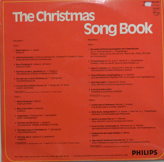 Various - The Christmas Song Book (LP) Vinyl LP Dubbel Vinyl Zeer Goed / Hoesje Goed "VINYLSINGLES.NL"