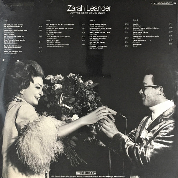 Zarah Leander - Der Wind Hat Mir Ein Lied Erzählt (LP) Vinyl LP Dubbel Vinyl Very Good (VG) <br> Hoes Good Plus (G+)