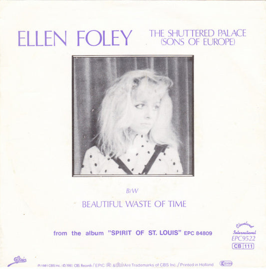 Ellen Foley - The Shuttered Palace (Sons Of Europe) Vinyl Singles Vinyl Zeer Goed / Hoesje Goed "VINYLSINGLES.NL"