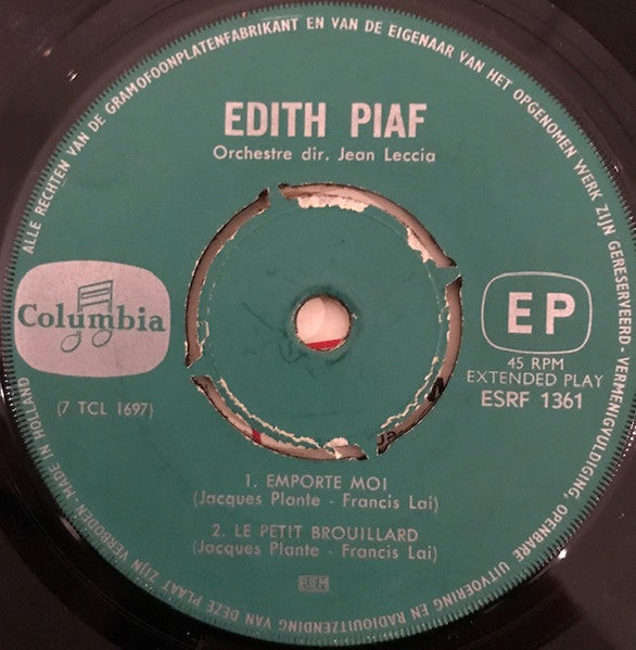 Edith Piaf Avec Théo Sarapo - A Quoi Ça Sert L'amour Vinyl Singles EP Vinyl Very Good (VG) <br> Hoes Generic