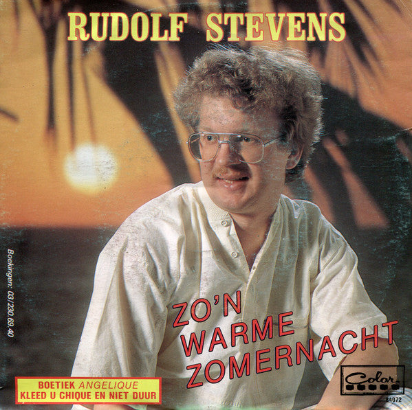 Rudolf Stevens - Zo'n Warme Zomernacht Vinyl Singles Vinyl Very Good (VG) <br> Hoes Good Plus (G+)