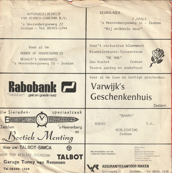 Zeddam's Kasteleinenkoor - Gi'j Kön Ow Kont Nie Keren Vinyl Singles Vinyl Goed / Hoes Redelijk