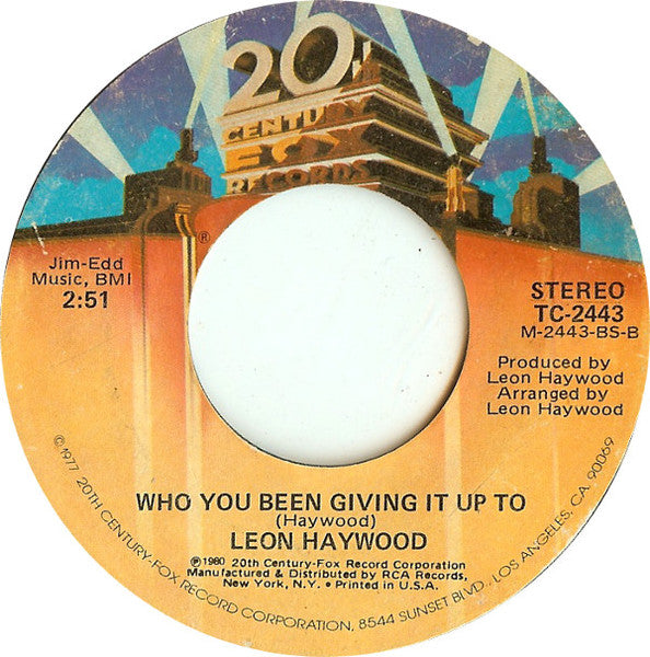 Leon Haywood - Don't Push It Don't Force It Vinyl Singles Vinyl Very Good (VG) <br> Hoes Generic