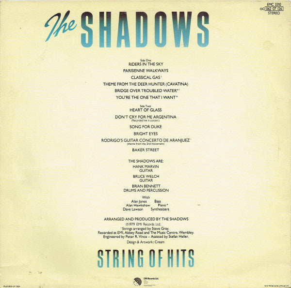 Shadows - String Of Hits (LP) Vinyl LP Vinyl Very Good (VG) <br> Hoes Good Plus (G+)