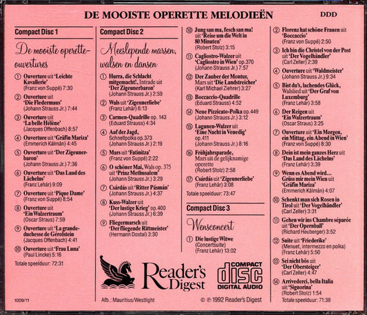 Various - De Mooiste Operette Melodieën (CD) Compact Disc Vinyl Zeer Goed / Hoesje Goed "VINYLSINGLES.NL"