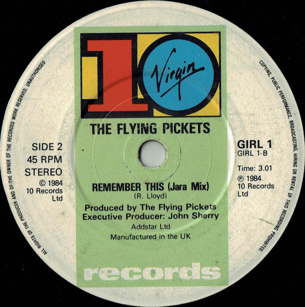 Flying Pickets - Who's That Girl Vinyl Singles Vinyl Very Good (VG) <br> Hoes Generic