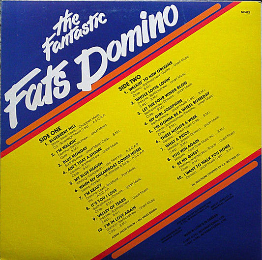 Fats Domino - The Fantastic Fats Domino (LP) Vinyl LP Vinyl Zeer Goed / Hoesje Goed "VINYLSINGLES.NL"