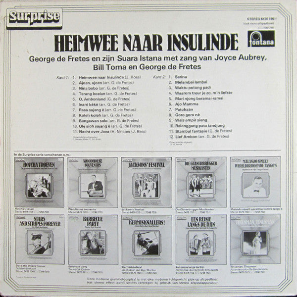 George de Fretes - Heimwee Naar Insulinde (LP)