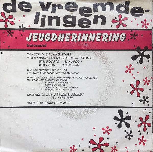 Vreemdelingen - Jeugdherinnering Vinyl Singles Vinyl Zeer Goed / Hoesje Goed "VINYLSINGLES.NL"