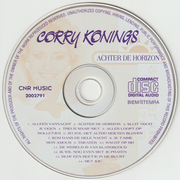Corry Konings - Achter De Horizon (CD) Compact Disc Vinyl Very Good (VG) <br> Hoes Good Plus (G+)