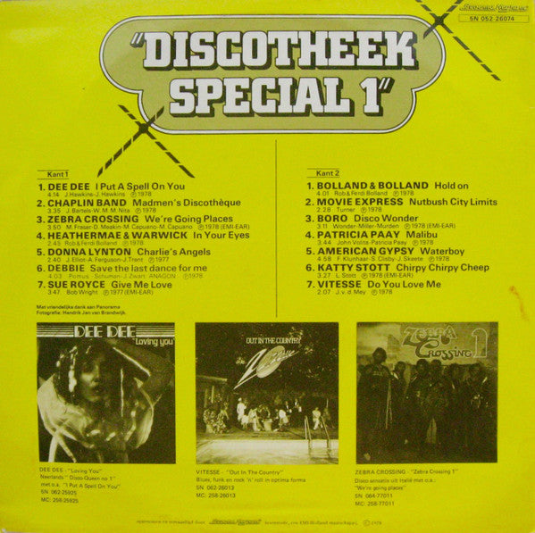 Various - Discotheek Special * (LP) Vinyl LP Vinyl Very Good (VG) <br> Hoes Good Plus (G+)