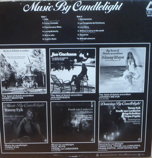 Tonny Eyk - Music By Candlelight (LP) Vinyl LP Vinyl Very Good (VG) <br> Hoes Good Plus (G+)