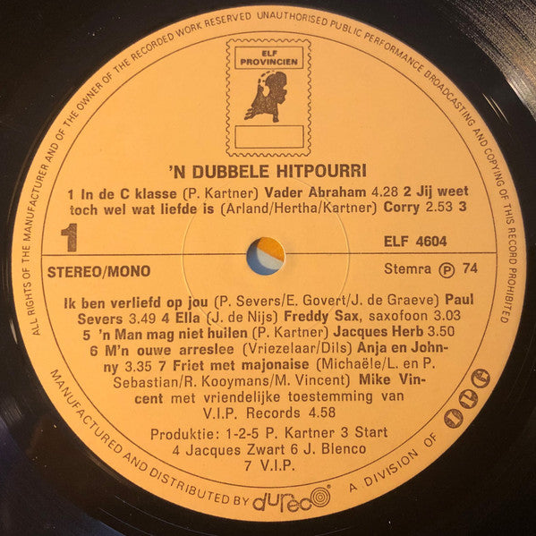 Various - Dubbele Hitpourri (LP) Vinyl LP