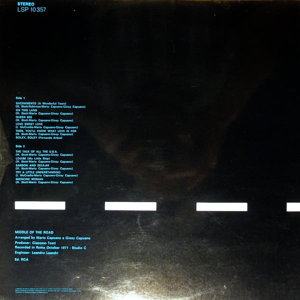 Middle Of The Road - Acceleration (LP) Vinyl LP Vinyl Very Good (VG) <br> Hoes Good Plus (G+)