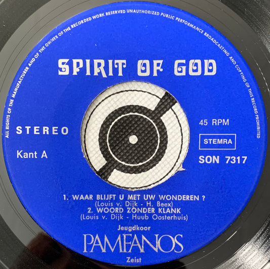 Pamfanos - Spirit Of God Vinyl Singles EP Vinyl Zeer Goed / Hoesje Goed "VINYLSINGLES.NL"