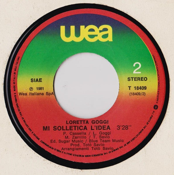 Loretta Goggi - Maledetta Primavera Vinyl Singles Vinyl Very Good (VG) <br> Hoes Good Plus (G+)