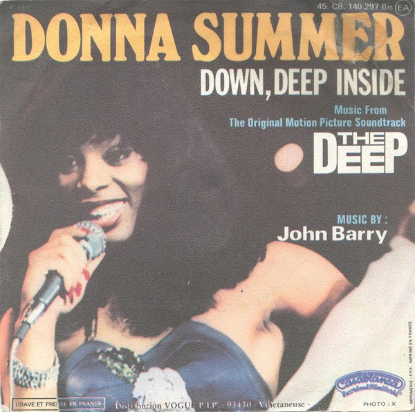 Donna Summer - Down, Deep Inside (Theme From The Deep) Vinyl Singles Vinyl Very Good (VG) <br> Hoes Good Plus (G+)