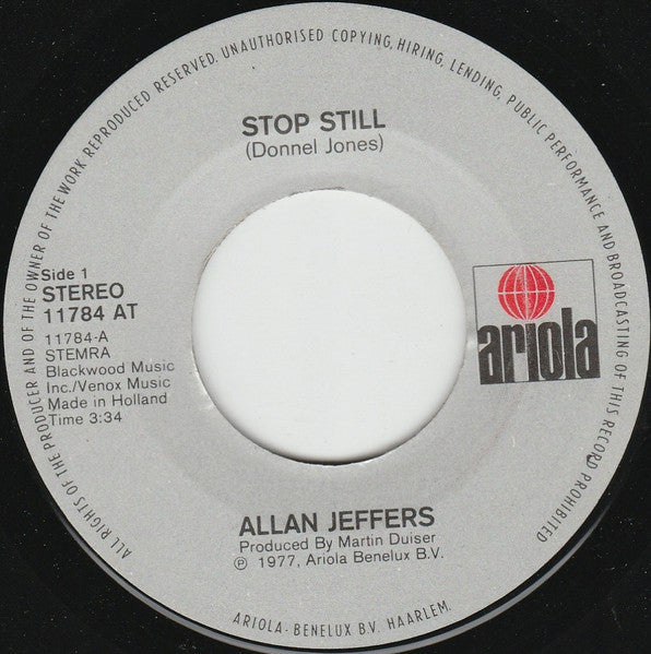 Allan Jeffers - Stop Still Vinyl Singles Vinyl Goed / Hoes Generic