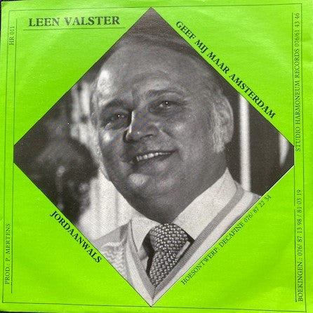 Leen Valster - Geef Mij Maar Amsterdam Vinyl Singles Vinyl Very Good (VG) <br> Hoes Good Plus (G+)