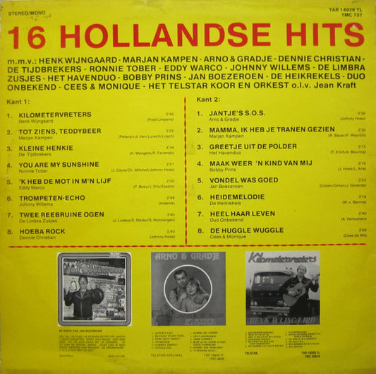 Various - 16 Hollandse Hits (LP) Vinyl LP Vinyl Zeer Goed / Hoesje Goed "VINYLSINGLES.NL"