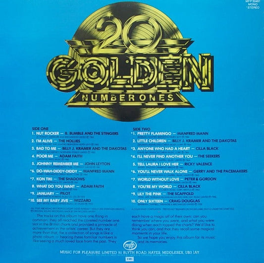 Various - 20 Golden Number Ones (LP) Vinyl LP Vinyl Zeer Goed / Hoesje Goed "VINYLSINGLES.NL"