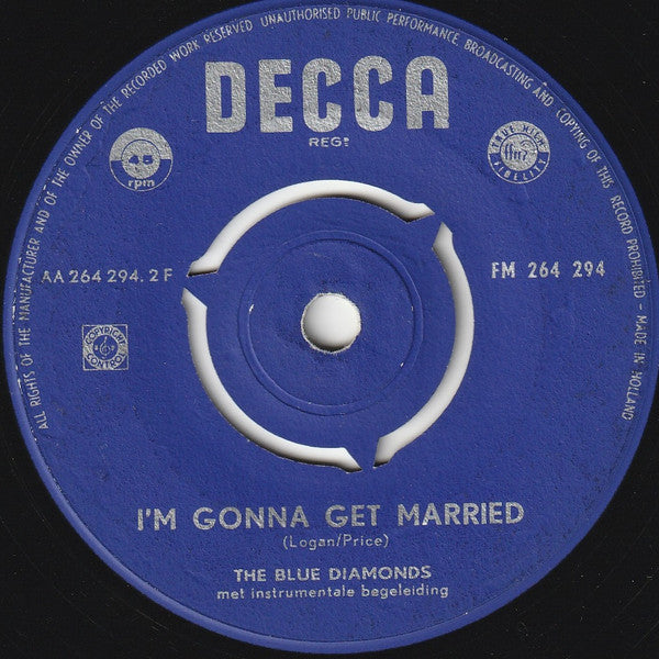 Blue Diamonds - ('Til) I Kissed You Vinyl Singles Vinyl Very Good (VG) <br> Hoes Generic