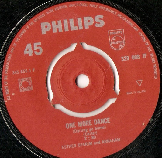 Esther Ofarim And Abraham - One More Dance 04556 Vinyl Singles Hoes: Generic