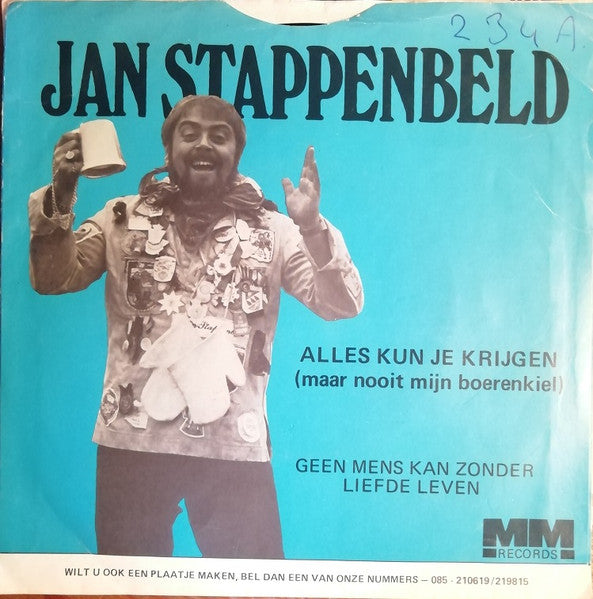 Jan Stappenbeld - Alles Kun Je Krijgen Vinyl Singles Vinyl Very Good (VG) <br> Hoes Good Plus (G+)