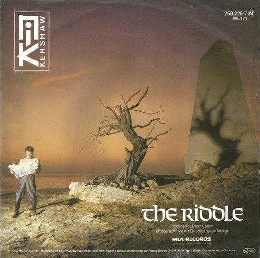 Nik Kershaw - The Riddle Vinyl Singles Vinyl Zeer Goed / Hoesje Goed "VINYLSINGLES.NL"