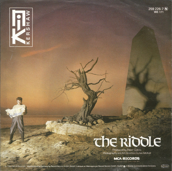 Nik Kershaw - The Riddle Vinyl Singles Vinyl Very Good (VG) <br> Hoes Good Plus (G+)